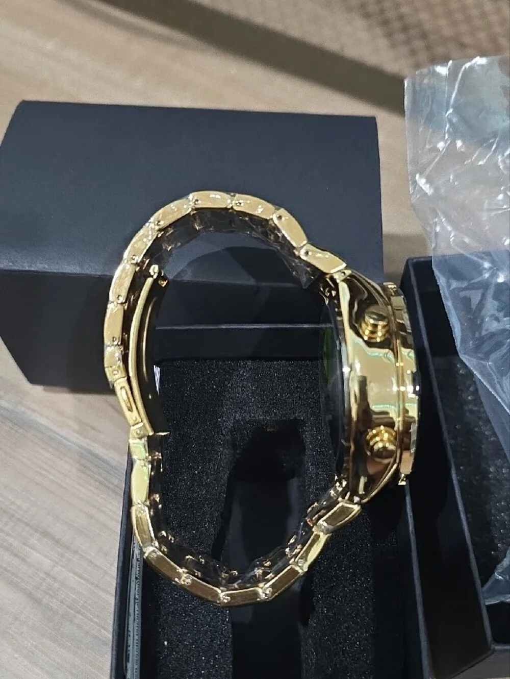Gold Men's Chronograph Bracelet Watch - Unbranded
